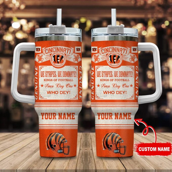 Cincinnati Bengals Vintage King Of Football 40Oz Stanley Tumbler – Perfect Gift For Fans