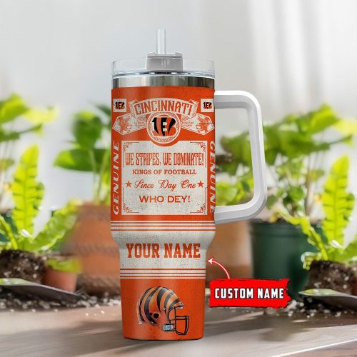 Cincinnati Bengals Vintage King of Football 40oz Stanley Tumbler – Perfect Gift for Fans