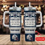 New England Patriots Vintage King of Football Custom Name 40oz Stanley Tumbler – Perfect Gift for Fans!