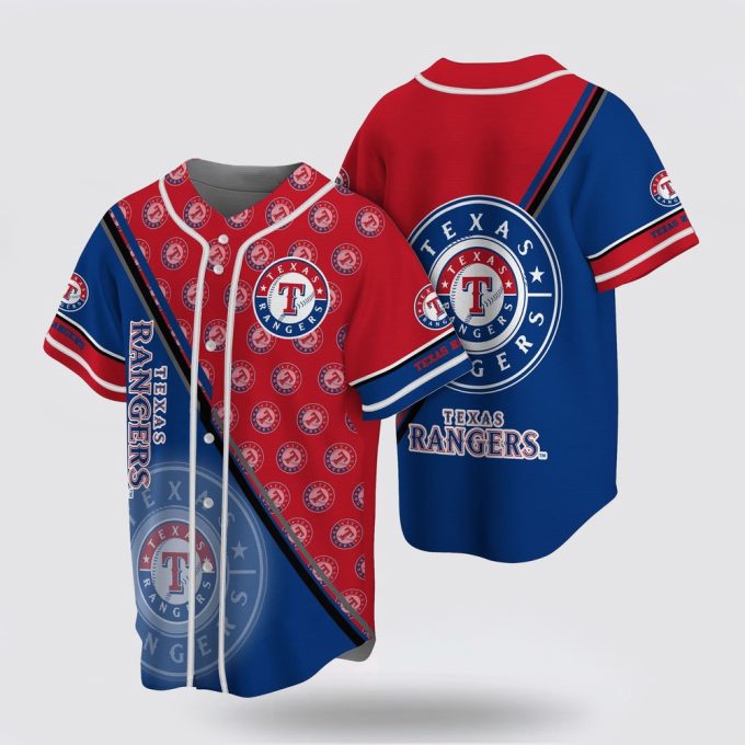 Mlb Texas Rangers Baseball Jersey: Simple Design For Fans Shop Now!