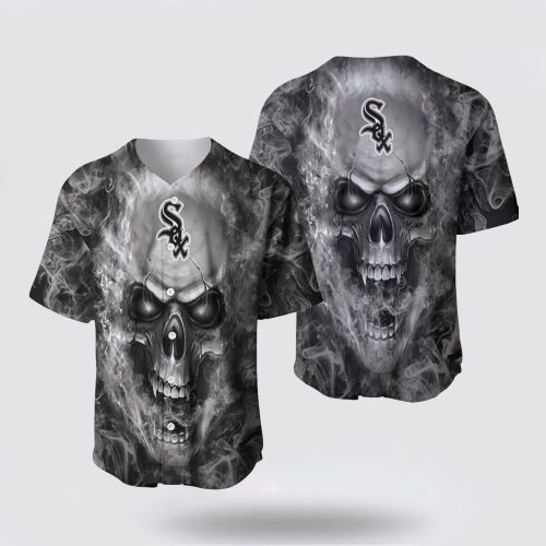 Chicago White Sox Baseball Jersey: Stylish Skull Symbolizing Fan Passion