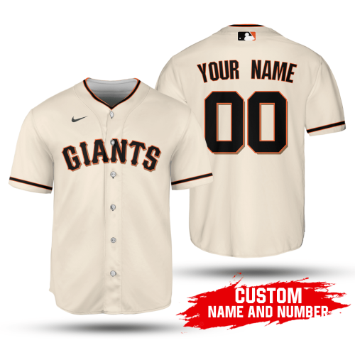 MLB San Francisco Giants Custom Name Number Home Jersey – 2020 Baseball Unisex Shirt