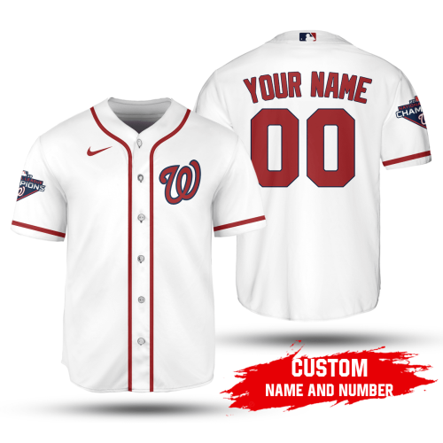 MLB Washington Nationals Custom Name Number 2020 Home White Jersey – Unisex Baseball Shirt