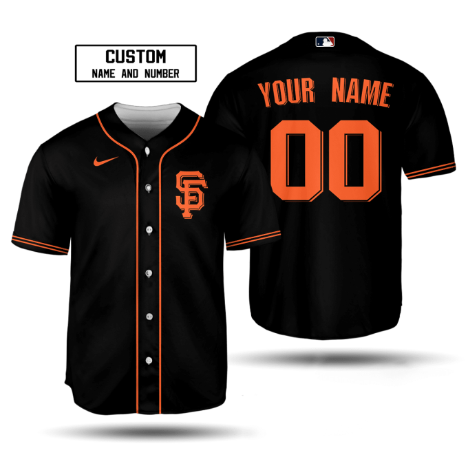 Custom Name &Amp;Amp; Number San Francisco Giants Mlb Black Alternate Jersey 2020 – Unisex Baseball Shirt