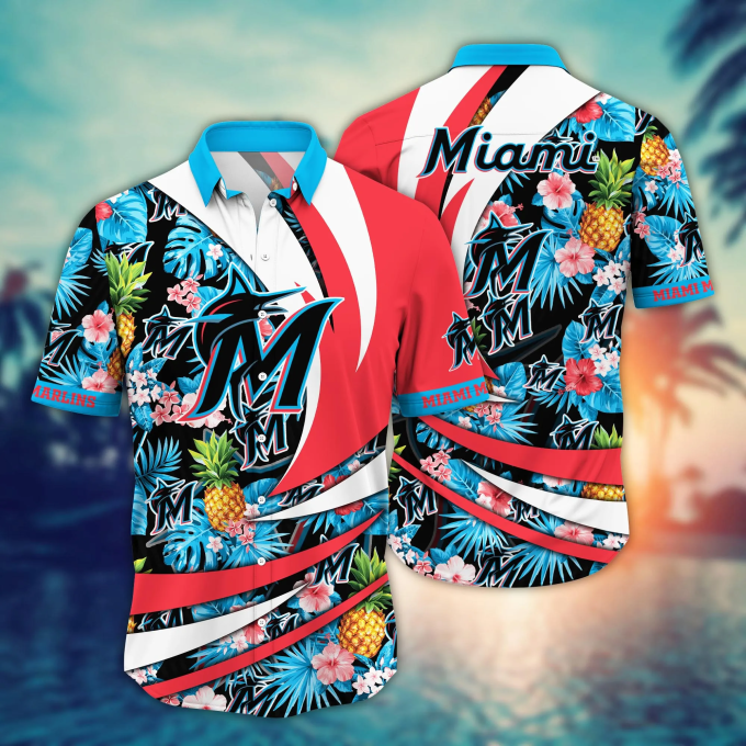 Miami Marlins Mlb Hawaiian Shirt – Heat Aloha Shirt For Men &Amp;Amp; Women Perfect Summer Gift For Baseball Lovers &Amp;Amp; Marlins Fans