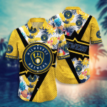 Milwaukee Brewers Hawaiian Shirt: Perfect Baseball Fan Gift Summer Aloha Shirt