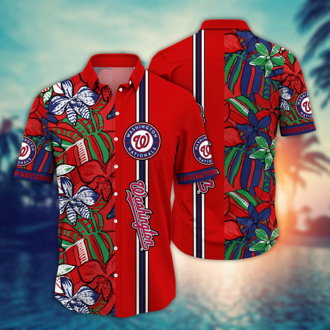 Washington Nationals Mlb Hawaiian Shirt – Sun Rays Aloha Shirt For Men &Amp;Amp; Women: Perfect Baseball Fan Gift Idea And Summer Aloha Shirt