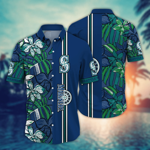 Seattle Mariners MLB Hawaiian Shirt – Ice-Cold Drinks Aloha Shirt Perfect Baseball Fan Gift – Summer Aloha Shirt for Men & Women