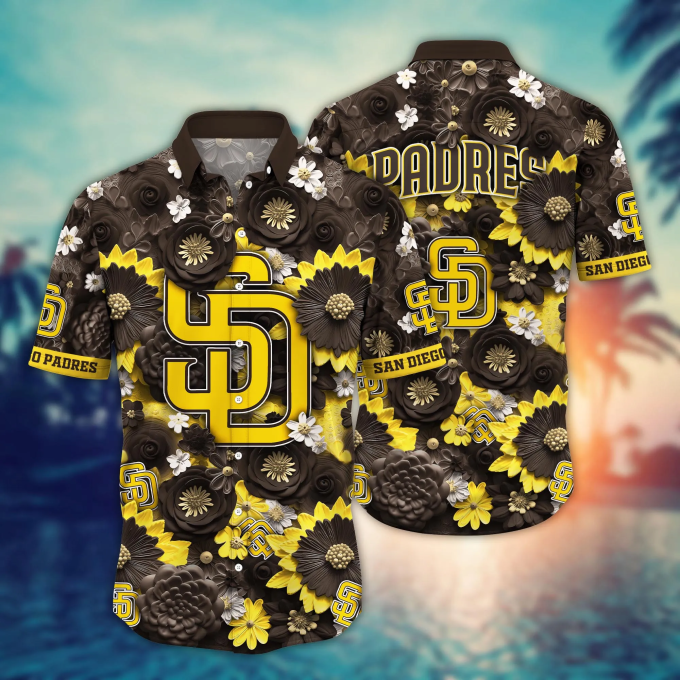 San Diego Padres Mlb Hawaiian Shirt – Perfect Baseball Fan Gift &Amp;Amp; Summer Aloha Shirt