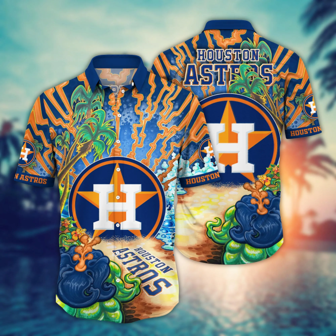 Sun-Soakedtime Astros Hawaiian Shirt: Perfect Baseball Fan Gift For Houston Astros Lovers Summer Aloha Shirt