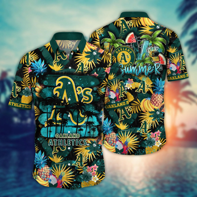 Oakland Athletics Mlb Hawaiian Shirt – Pool Days Aloha Shirt: Perfect Baseball Fan Gift Idea