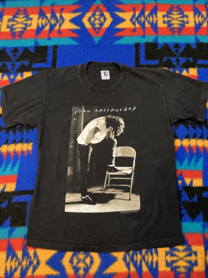 Authentic Vintage John Mellencamp Tee Shirt – 90S Music Gem – Black – Single Stitch – Limited Edition