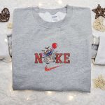 Nike x Pennywise Stitch Balloon Shirt: Funny Halloween Hoodie Best Gifts for Halloween Lovers