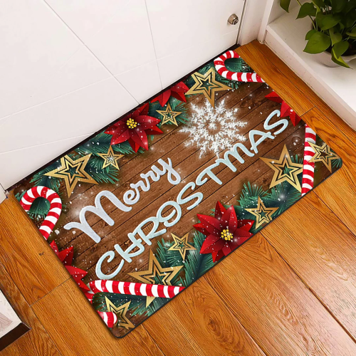 Merry Christmas Doormat: Indoor & Outdoor Door Rug Decor