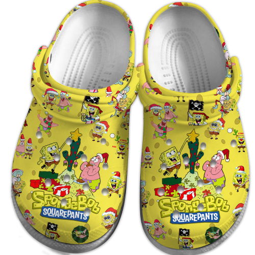 Christmas Spongebob Squarepants Yellow Clogs – Perfect Gift for Kids & Adults