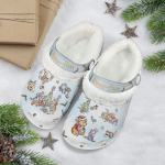 Cute Winnie The Pooh Christmas Fleece Clogs – Festive Comfort for the Holidays!