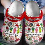 Cheerful Holiday FRIENDS Clogs: Perfect Christmas Footwear for Kids and Adults