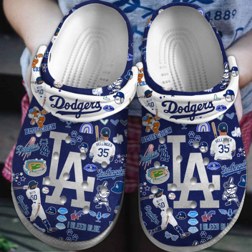 Step into Style with Los Angeles Dodgers Navy Blue MLB Clogs