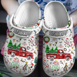 Snoopy Merry Christmas White Clogs – Eye-Catching Festive Design for the Holidays!