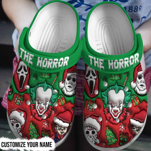 Spook up the Holidays with Personalized Horror Movie Villains Christmas Clogs