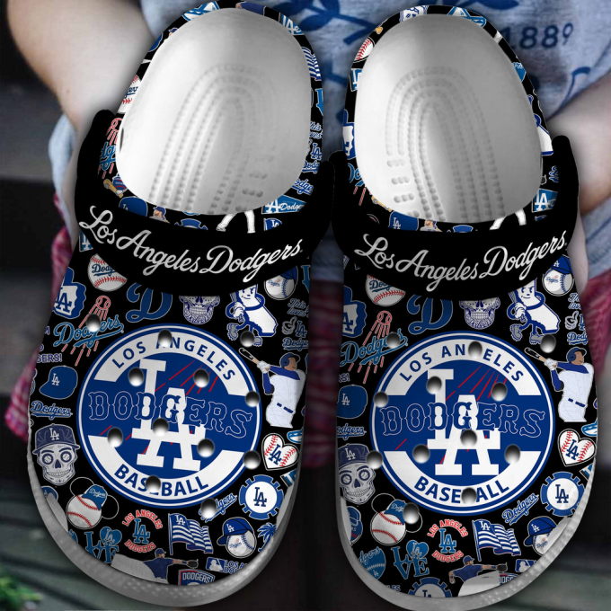 Stylish Los Angeles Dodgers Mlb Black Clogs – Unique Design For Team Fans