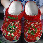 Merry Christmas Toy Story Cartoon Red Clogs – Perfect for Kids & Adults