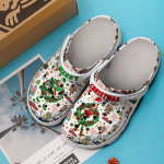 Merry Christmas Toy Story White Clogs: Fun Cartoon Footwear for Kids & Adults