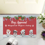 Christmas Dogs Doormat: Personalized Gift for Dog Lovers