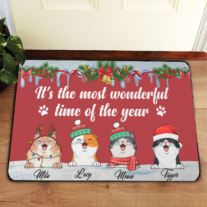 Christmas Cats Doormat: Personalized Holiday Decor For Cat Lovers