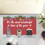 Christmas Cats Doormat: Personalized Holiday Decor for Cat Lovers