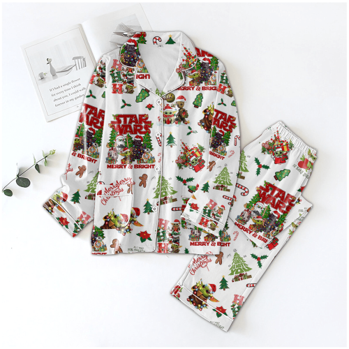 Shop Premium Star Wars Mandalorian Grogu Christmas Pajamas in LA – Festive & Cozy!