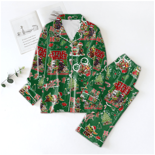 Shop Premium Star Wars Mandalorian Grogu Christmas Pajamas in LA – Festive & Cozy!