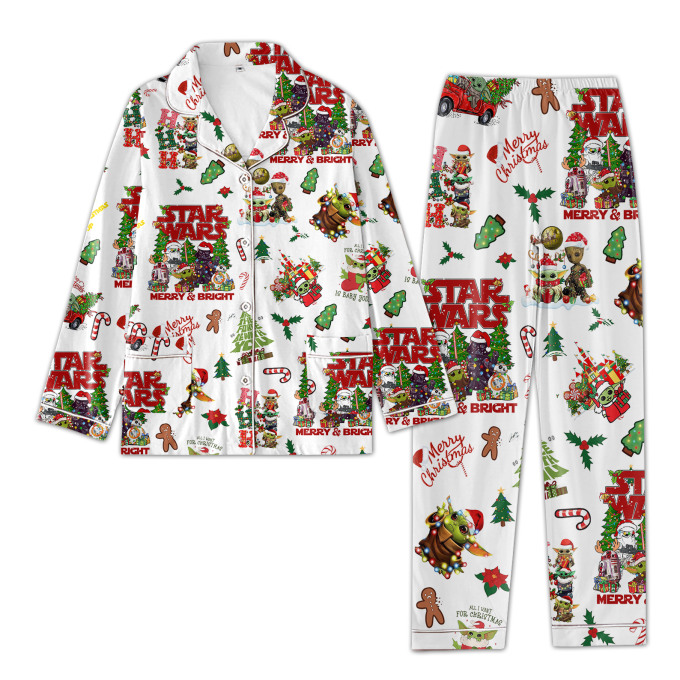 Shop Premium Star Wars Mandalorian Grogu Christmas Pajamas In La – Festive &Amp; Cozy!