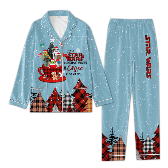 Premium Mandalorian Grogu Christmas Pajamas – Embrace The Force This Holiday Season!