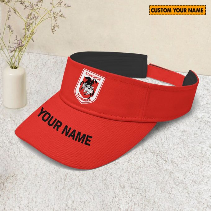 Personalized St. George Illawarra Dragons Nrl Sunscreen Visor Cap Travel Hats For Fan 1