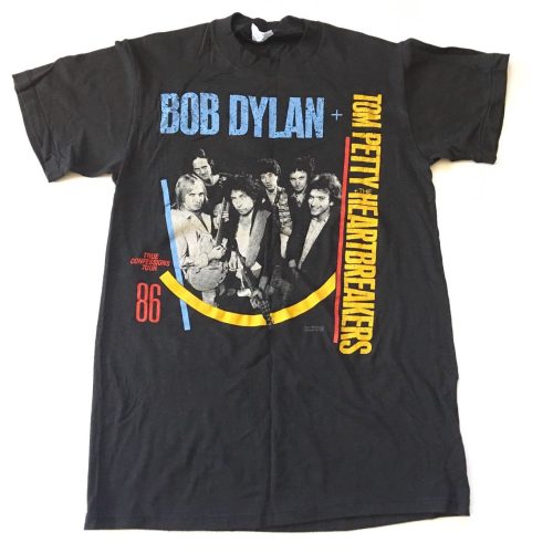 Rare 1986 Bob Dylan Tom Petty Heartbreakers T-Shirt – True Confessions Tour Vintage