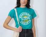 Vintage 80S Southern Pacific T-Shirt: Teal Top Single Stitch Made In USA – 50 Fifty Sp Rail Yard Line Train Hop 90S Graphic