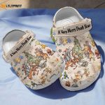 Christmas Beige Clogs: A Very Merry Pooh Year for Kids & Adults