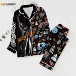 Stylish Aerosmith Button Down Pajamas Set – Perfect Gift for Women – Christmas Must-Have