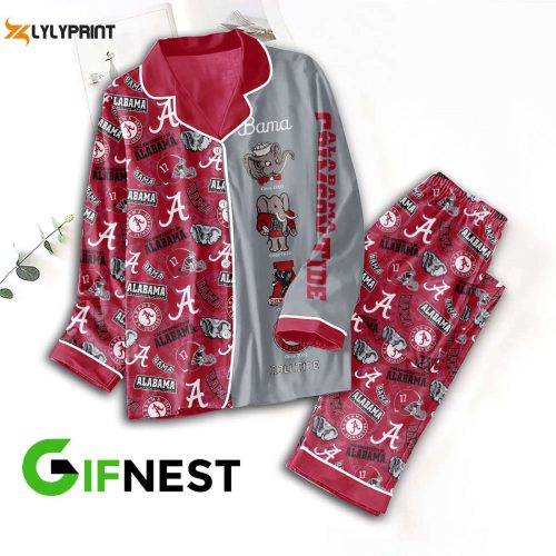 Stylish Alabama Crimson Tide Football Pajamas Set – Perfect Women s Christmas Gift