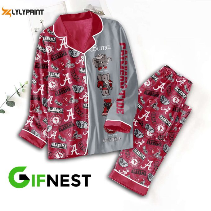 Stylish Alabama Crimson Tide Football Pajamas Set – Perfect Women S Christmas Gift