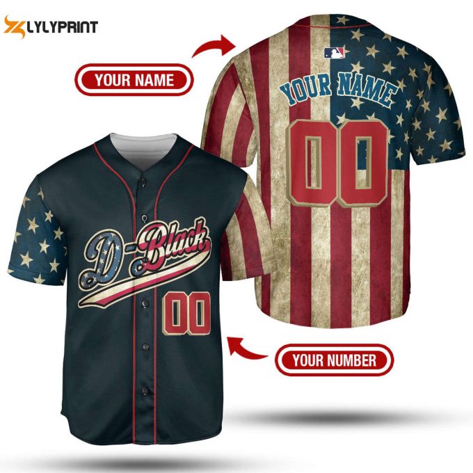 Mlb Baseball Jersey Collection: America Flag Pack In Pattern – Personalized Baseball Shirt – Gift For Men Women