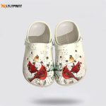 Winter Blessings: Angel Cardinal LoverCrocs Clogs – Festive Christmas Season Shoes