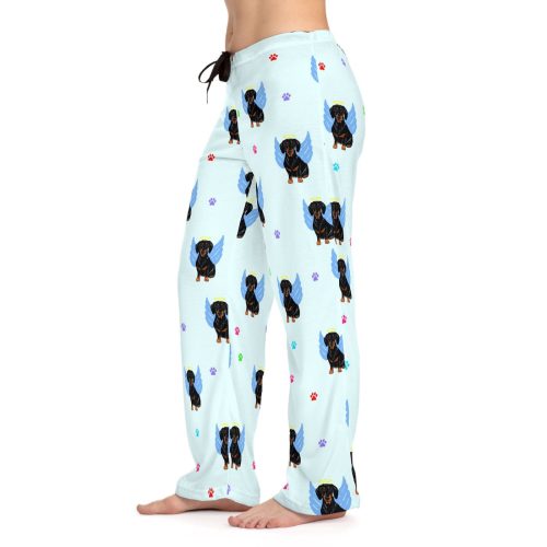 Custom Angel Dachshund Pajamas: Women s Dog Mom Pants – Perfect Doxie Christmas Gift & Sympathy for Pet Loss