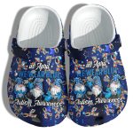 April Gnomes Autism Awareness Crocs-Shoes: Perfect Gifts for Birthday & Christmas