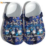 April Gnomes Autism Awareness Crocs-Shoes: Perfect Gifts for Birthday & Christmas