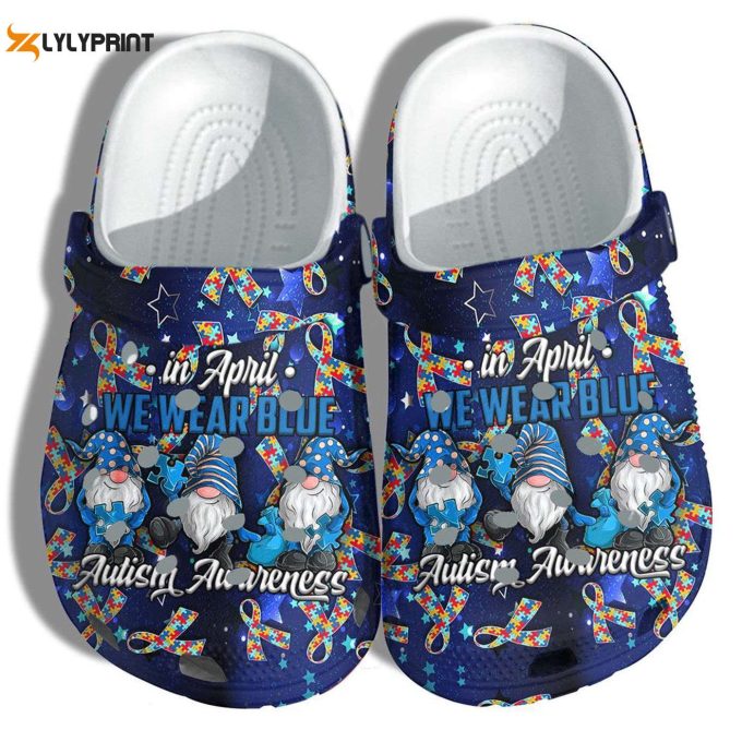 April Gnomes Autism Awareness Crocs-Shoes: Perfect Gifts For Birthday &Amp;Amp; Christmas