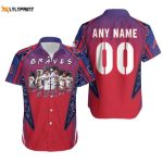 Atlanta Braves Legends Captain MLB Baseball Hawaiian Shirt – Custom Name & Number Summer Gift Idea for Braves Fan