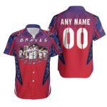 Atlanta Braves Legends Captain MLB Baseball Hawaiian Shirt – Custom Name & Number Summer Gift Idea for Braves Fan