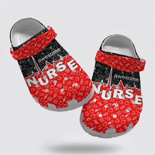 Stylish Nurse Shoes with Medical Instruments Pattern: Perfect Christmas Gift – Crocs Clog Shoes